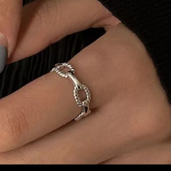 The Braided Link Ring in 925 silver - Picture 3 of 9